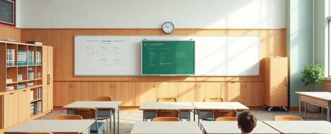 Classroom scene with single child 1000